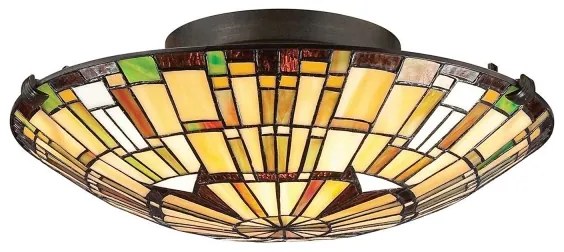 Quoizel QZ-REED-F-VB - Plafonieră Tiffany REED, 2x E27/60W/230V, Ø 42 cm