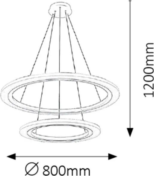 Rabalux 2429 - Lustră LED ADRIENNE LED/62W/230V argintiu