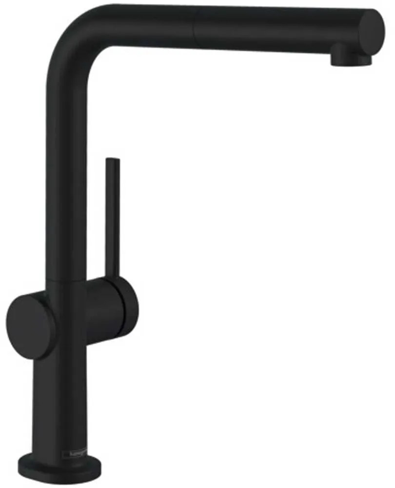 Baterie bucatarie cu dus extractibil Hansgrohe Talis M54 270 negru mat
