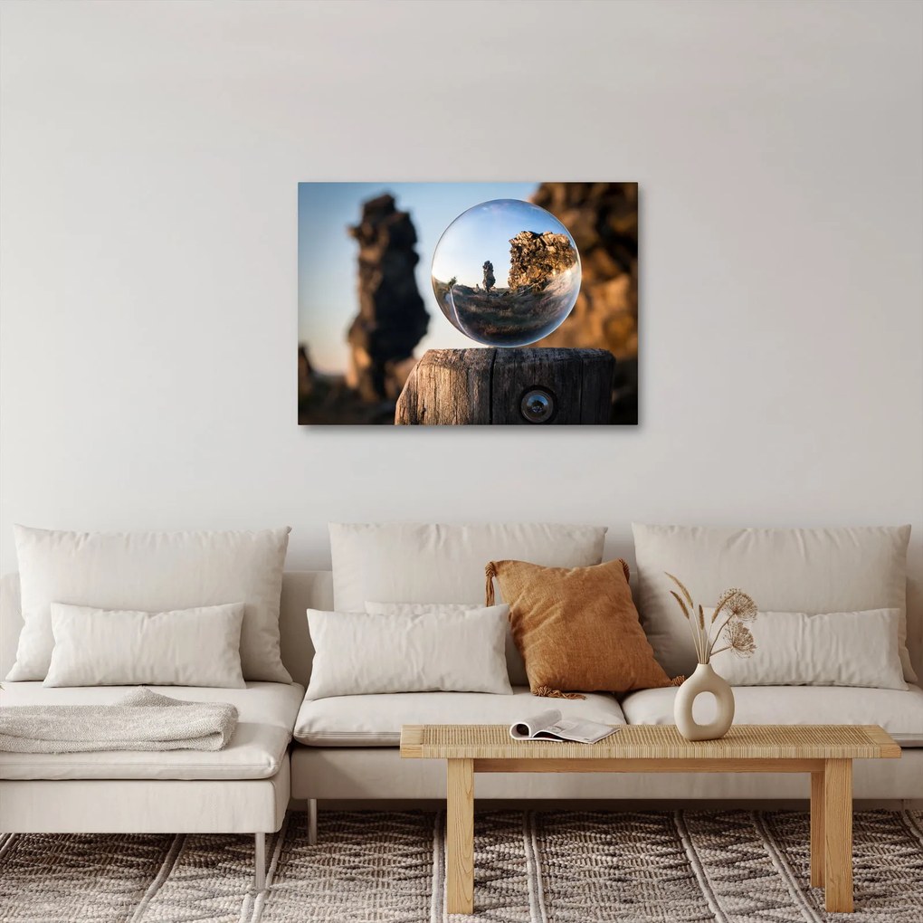 Tablou cu lupa și peisaj (70x50 cm)