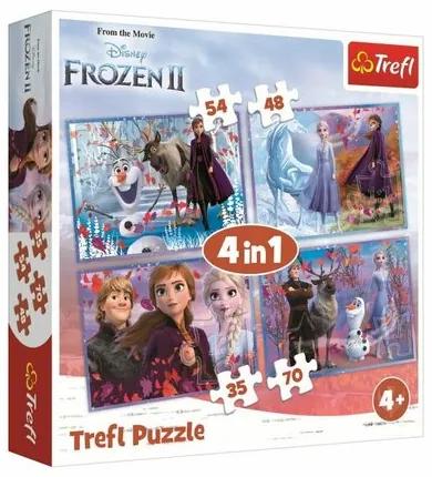 Puzzle Trefl Regatul de gheață 2 - Călătoriespre necunoscut, 4 în 1