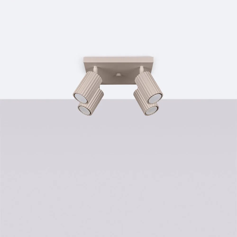 Spot taupe din metal ø 6,5 cm Gleam – Sollux