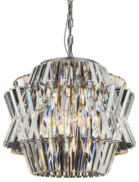 Lustră de cristal pe lanț CROWN 12xE14/40W/230V crom