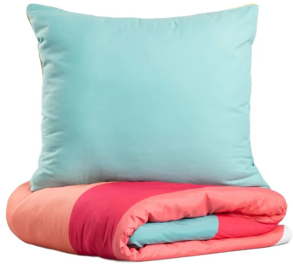 Lenjerie de pat King Size, Color Fiesta, Homla, 3 piese, 200x220 cm, microfibra din poliester, multicolor