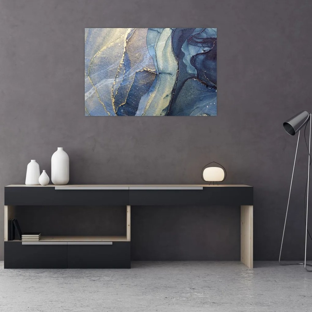 Tablou - Abstracție cu cerneală cu alcool (90x60 cm)