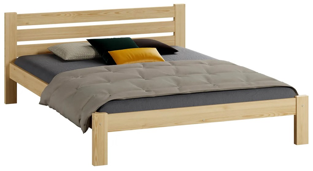 Pat din lemn Asia 120x200 pin cu somieră