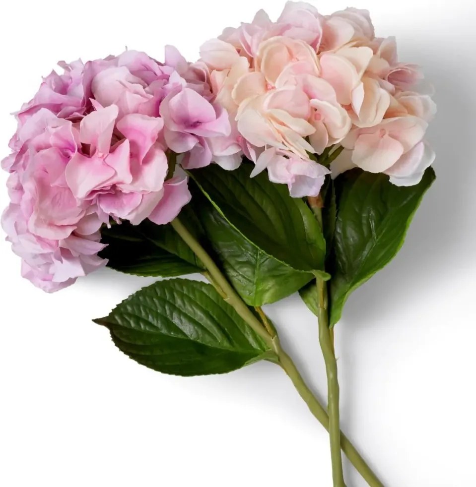 Buchet artificial LUX din 48 de hortensii roz, Hydrangeas