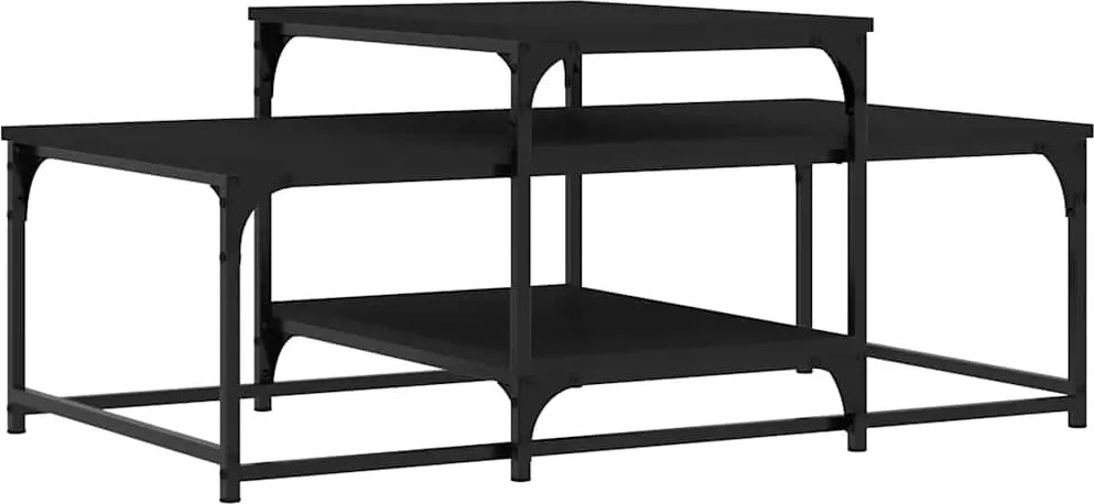 vidaXL Măsuță de cafea, negru, 102x60x45 cm, lemn prelucrat