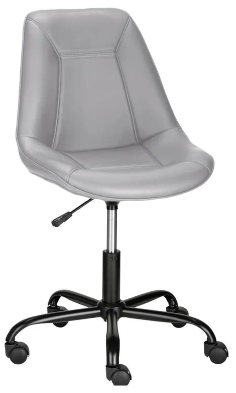 Scaun de birou gri din imitație de piele Kenny – Støraa
