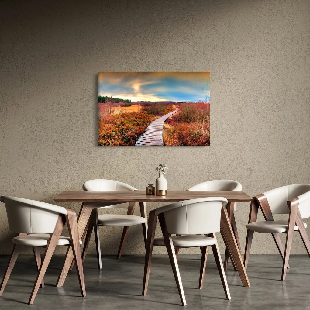 Tablou - Peisaj de toamnă - drum (90x60 cm)