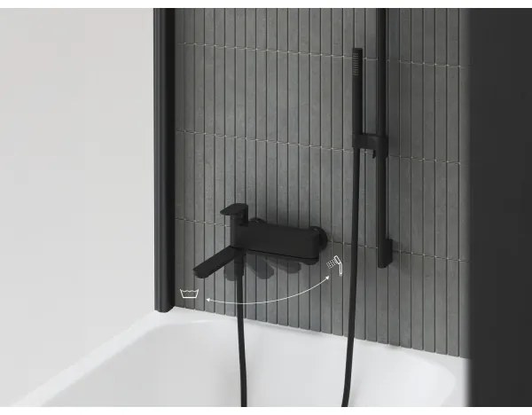 Ravak X070463 - Baterie de cadă CHROME neagră