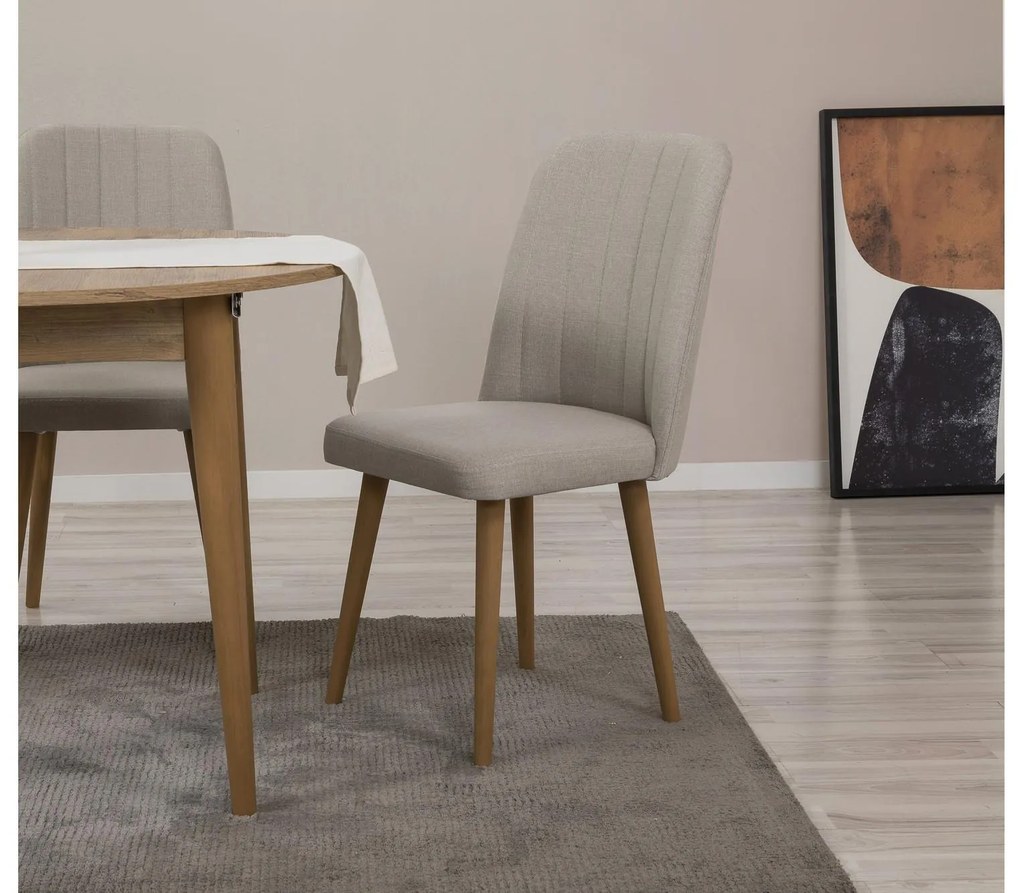 Set mobilier sufragerie Nidupo 5 (pin atlantic + crem) (pentru 2 persoane). 1093763