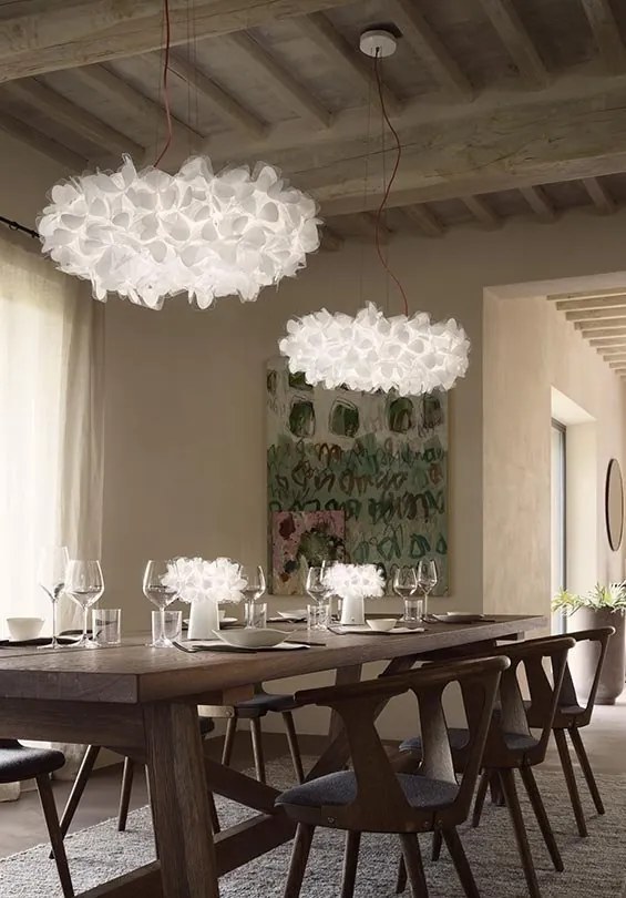 Lustra design unicat realizata manual Clizia XXL Mama Non Mama White, 130cm