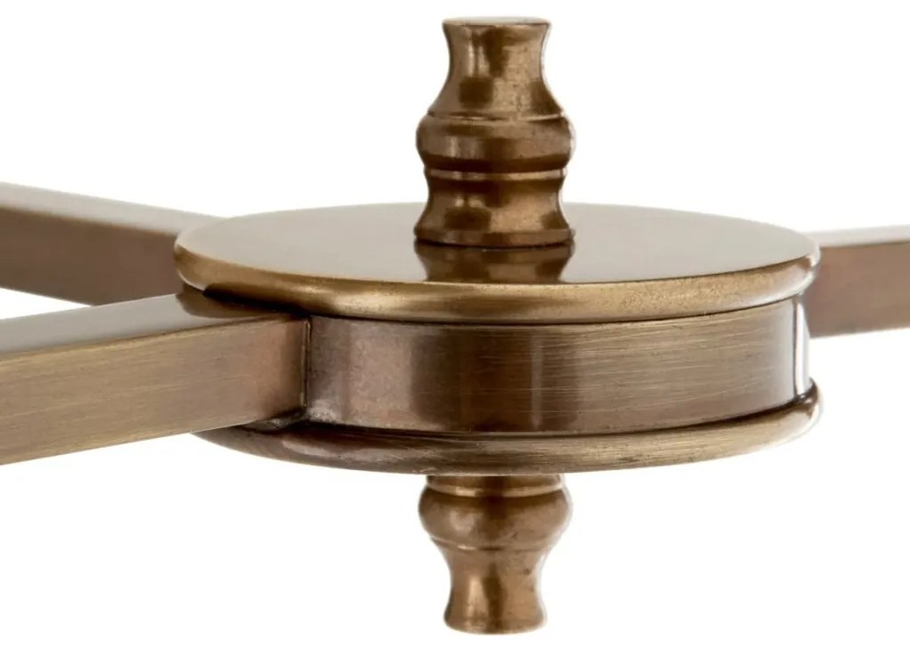 Aplica de perete moderna LUX dubla, finisaj brass cu abajur alb, Lexington Duble 108935 HZ