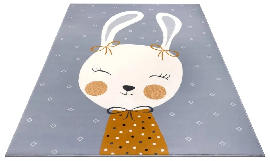 Covor gri pentru copii 170x120 cm Bunny Polly - Hanse Home