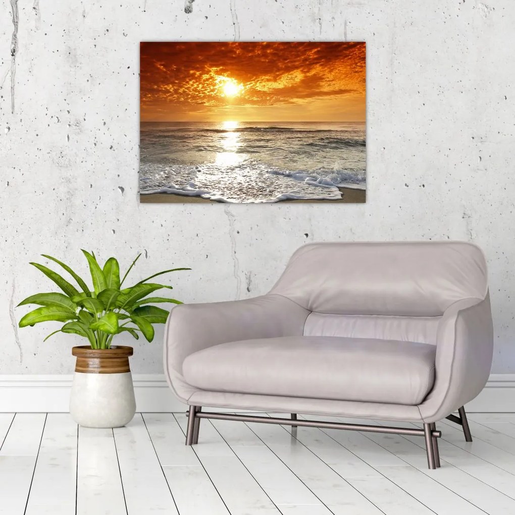 Tablou cu apus de soare din Corsica (70x50 cm)