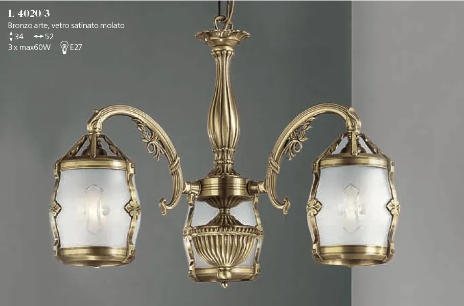 Candelabru clasic cu 3 brate design italian realizat manual 4020