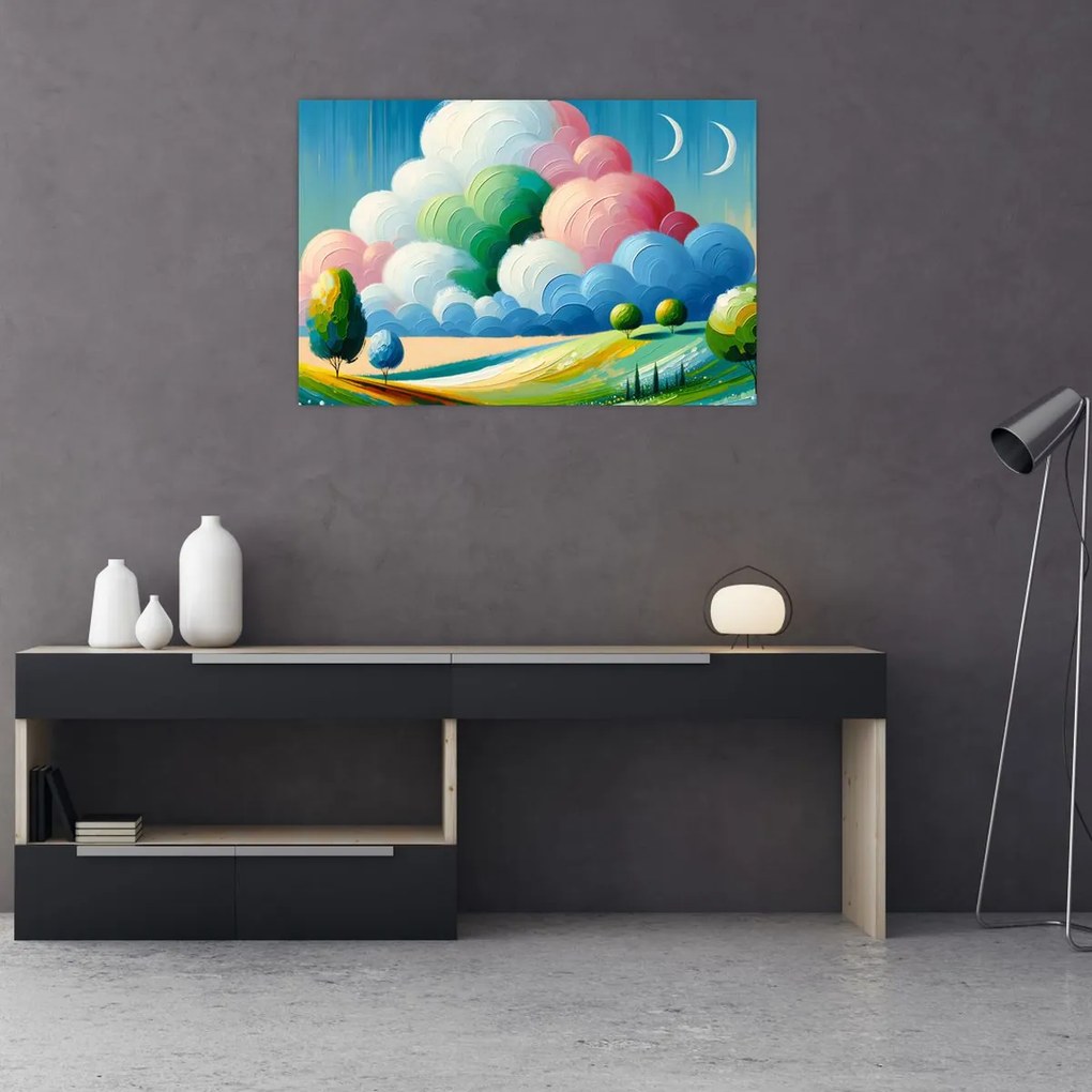 Tablou - Peisaj cu nor (90x60 cm)