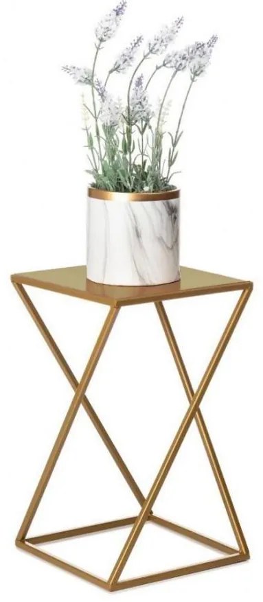 Suport pentru flori 40x24 cm, culoare aurie