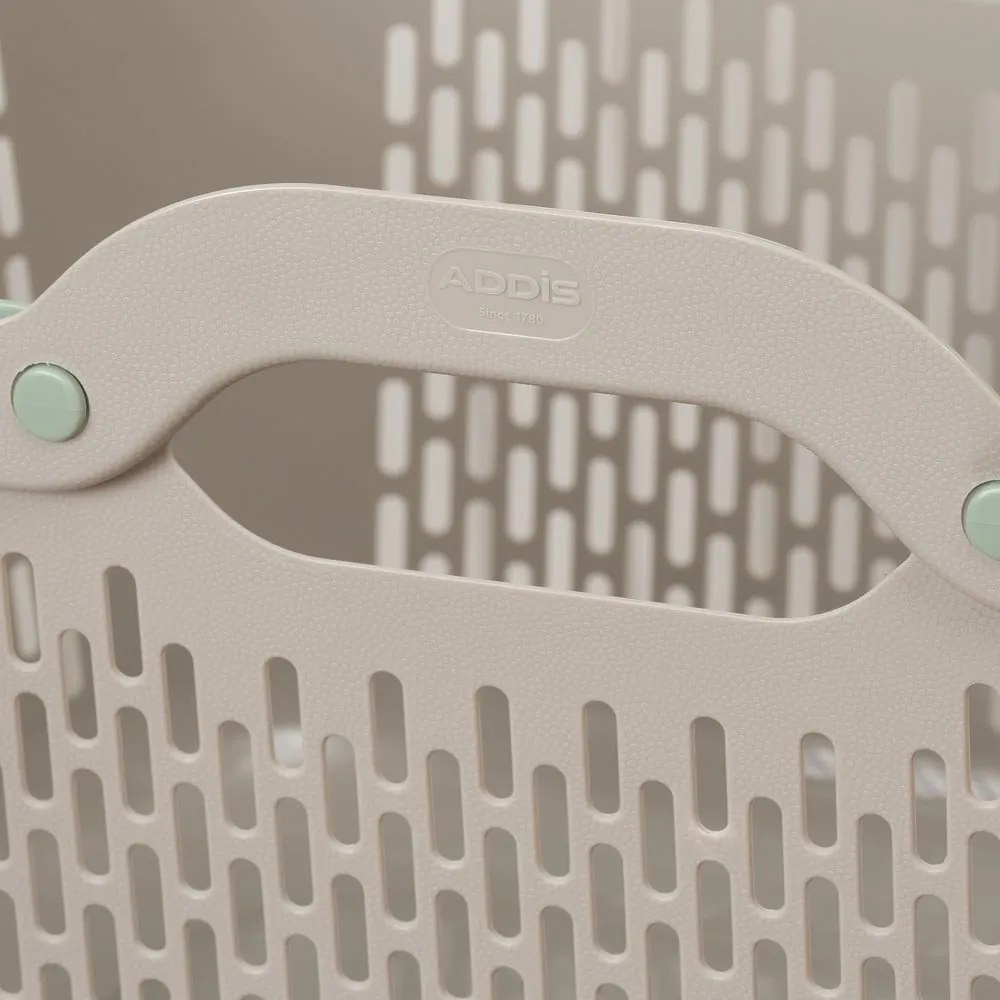 Coș de rufe maro deschis din plastic 45 l – Addis