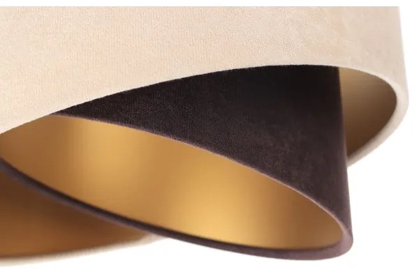 Lustră pe cablu GALAXY 3xE27/60W/230V bej/maro/aurie