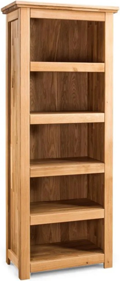 Bibliotecă lemn masiv înaltă Lucca, 81 × 207 × 48 cm