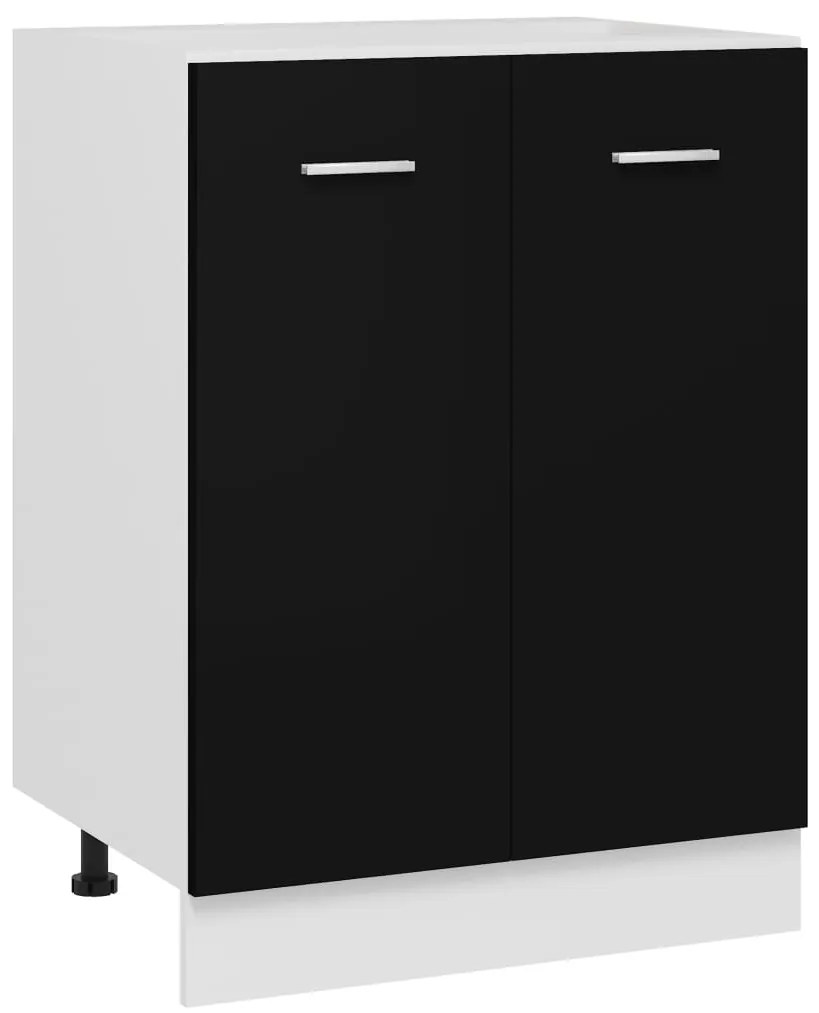 vidaXL Dulap inferior “Lyon”, negru, 60 x 46 x 81,5 cm, lemn prelucrat