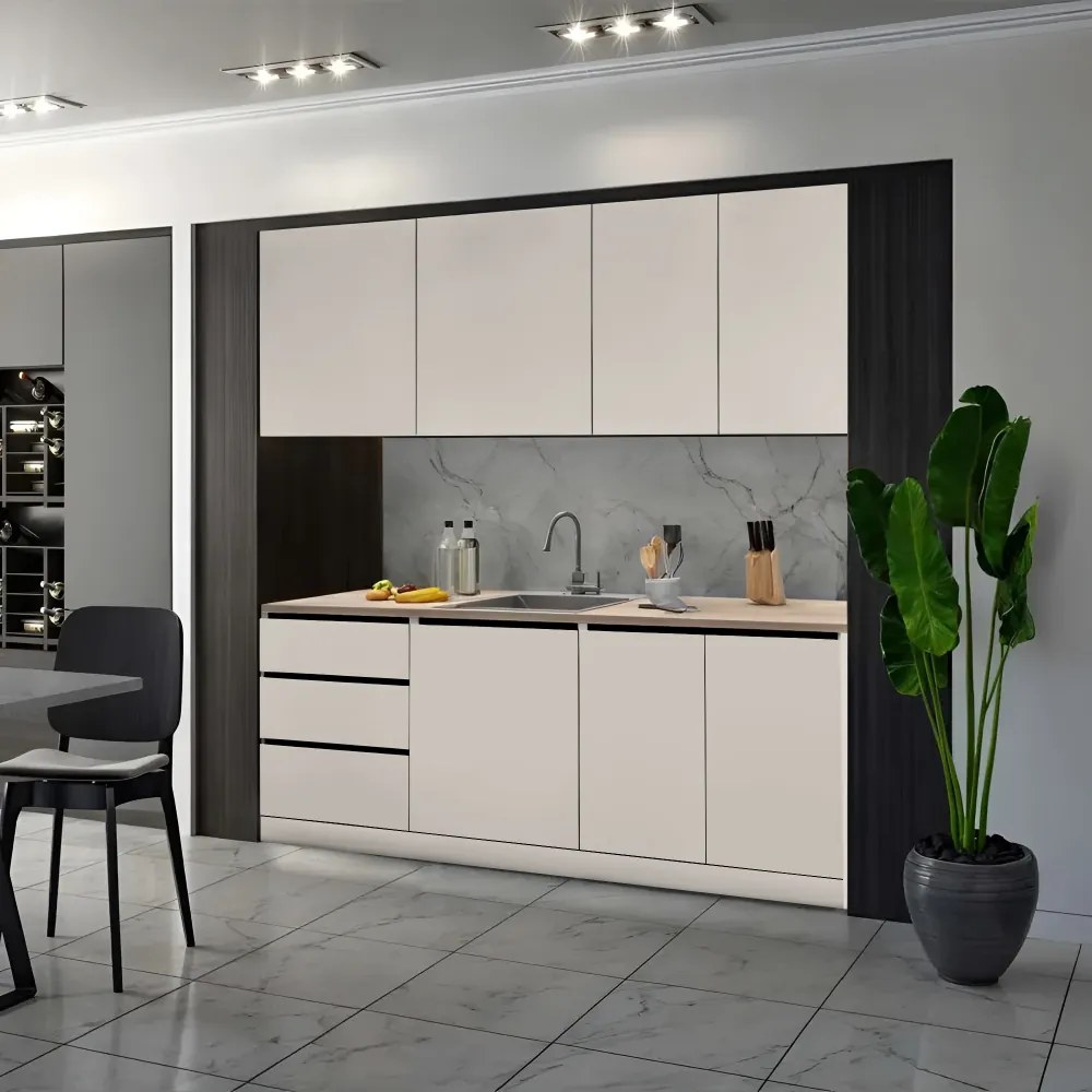 Mobilier de bucătărie, 2 m, caşmir, ASTI