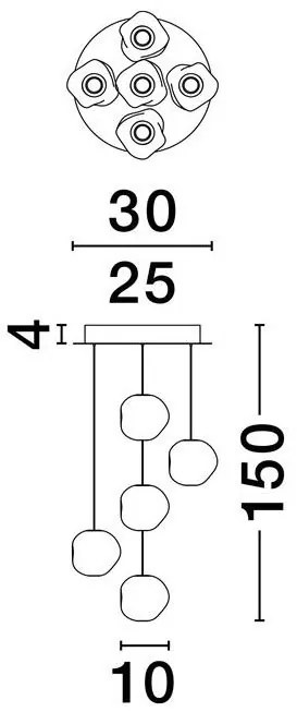 Lustra cu 5 pendule LED design modern IFOS