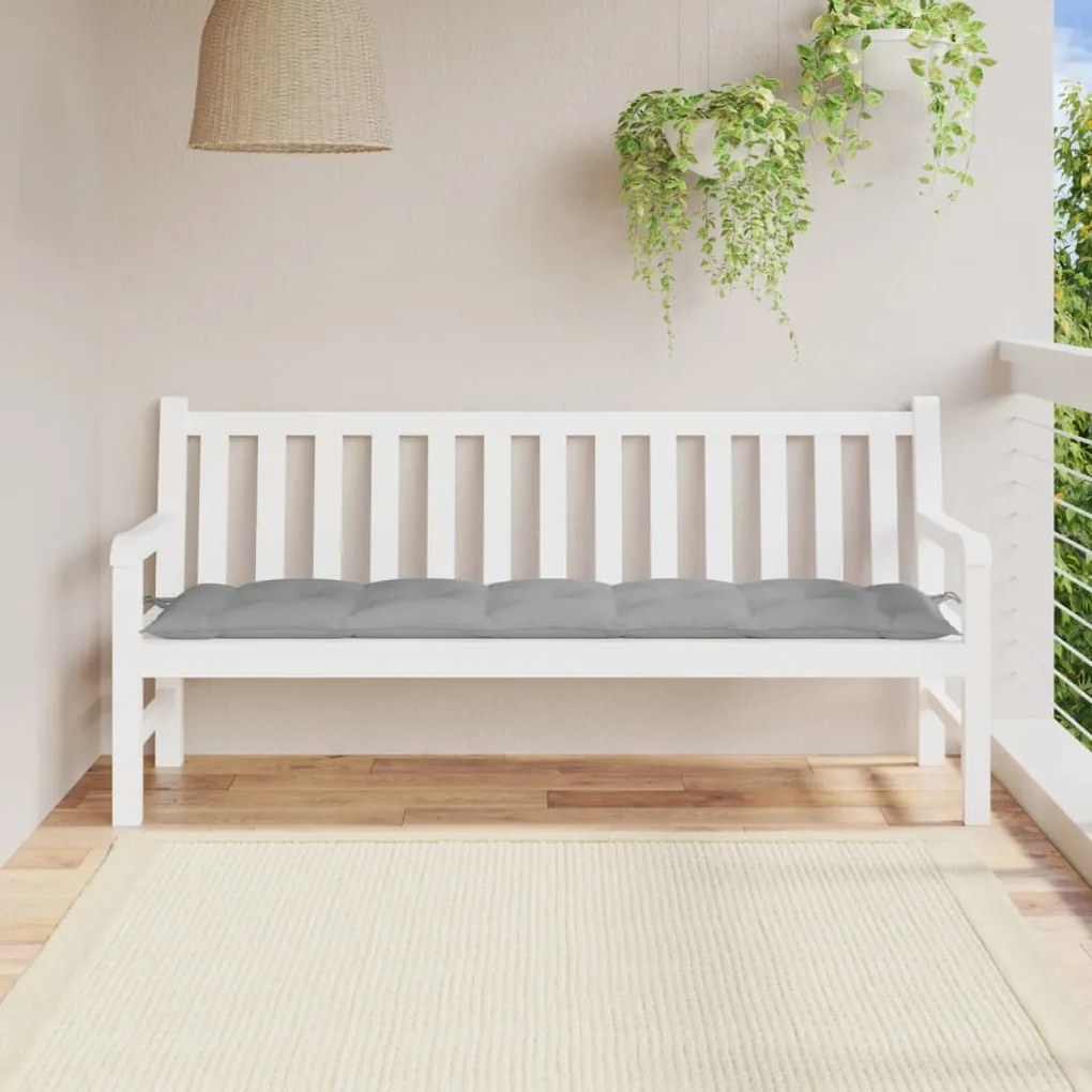 vidaXL Pernă bancă de grădină, gri, 180x50x7 cm, material oxford