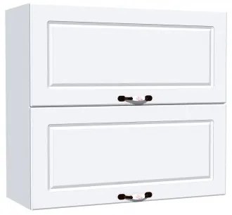 Corp superior 80 cu 2 usi orizontale Zebra MDF alb drept
