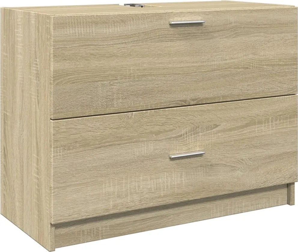 vidaXL Dulap de chiuvetă, stejar sonoma, 78x37x59 cm, lemn prelucrat
