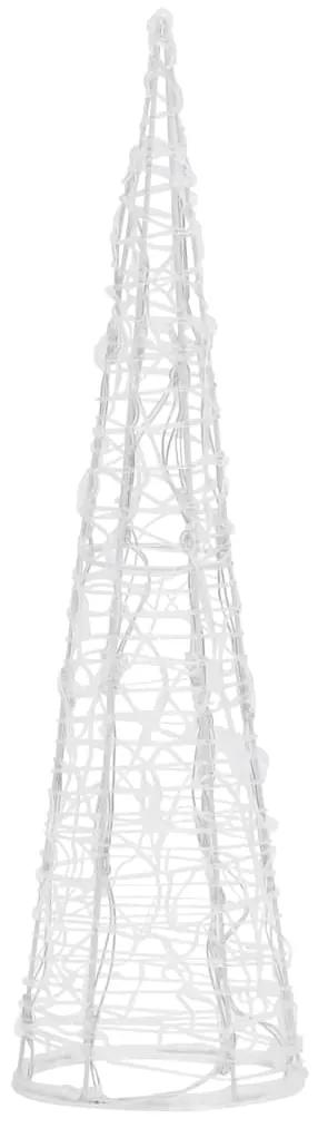 Piramida decorativa con de lumini cu LED alb cald 60 cm acril 1, Alb cald, 60 cm