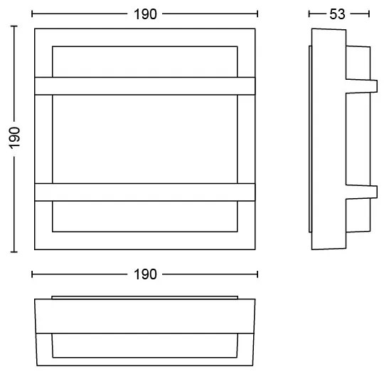 Aplică LED de exterior PETRONIA LED/12W IP44 Philips 17394/93/P3