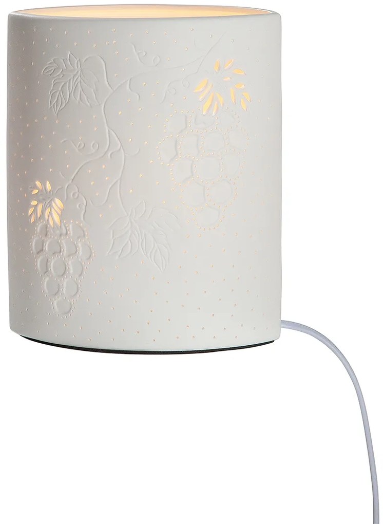 Lampa ELLIPSE WINE, portelan, 17 x 10 x 20 cm