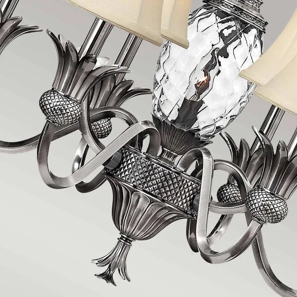 Lustră pe lanț Hinkley HK-PLANT7-PL PLANTATION 7xE14/40W/230V argintiu