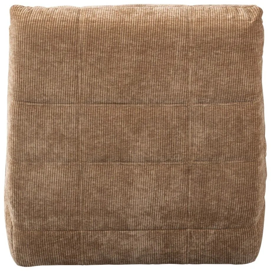 Fotoliu maro deschis reglabil de relaxare cu tapițerie din catifea reiată Hein – WOOOD