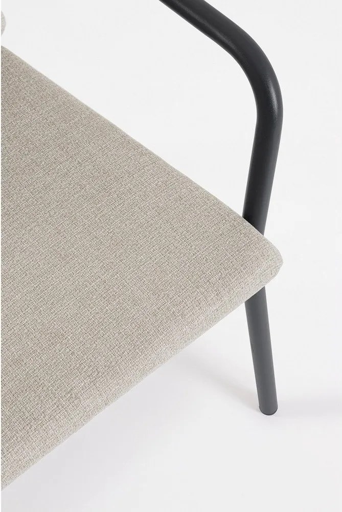 Scaun de grădină maro deschis din metal Edvige – Bizzotto