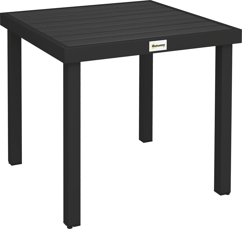 Outsunny Aluminum Outdoor Patio Dining Table for 4 for Garden Lawn Backyard, Natural | Aosom Romania