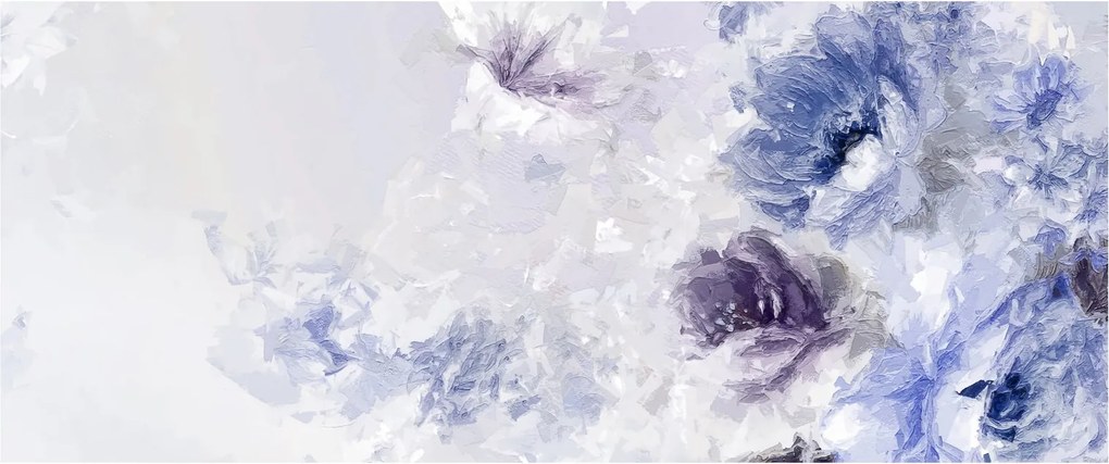 Tablou - Flori,pictură texturată (120x50 cm)