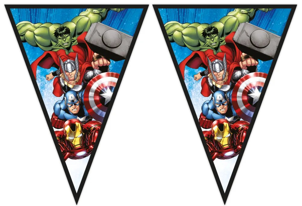 Avengers Evergreen ghirlandă de steaguri FSC 2,3 m