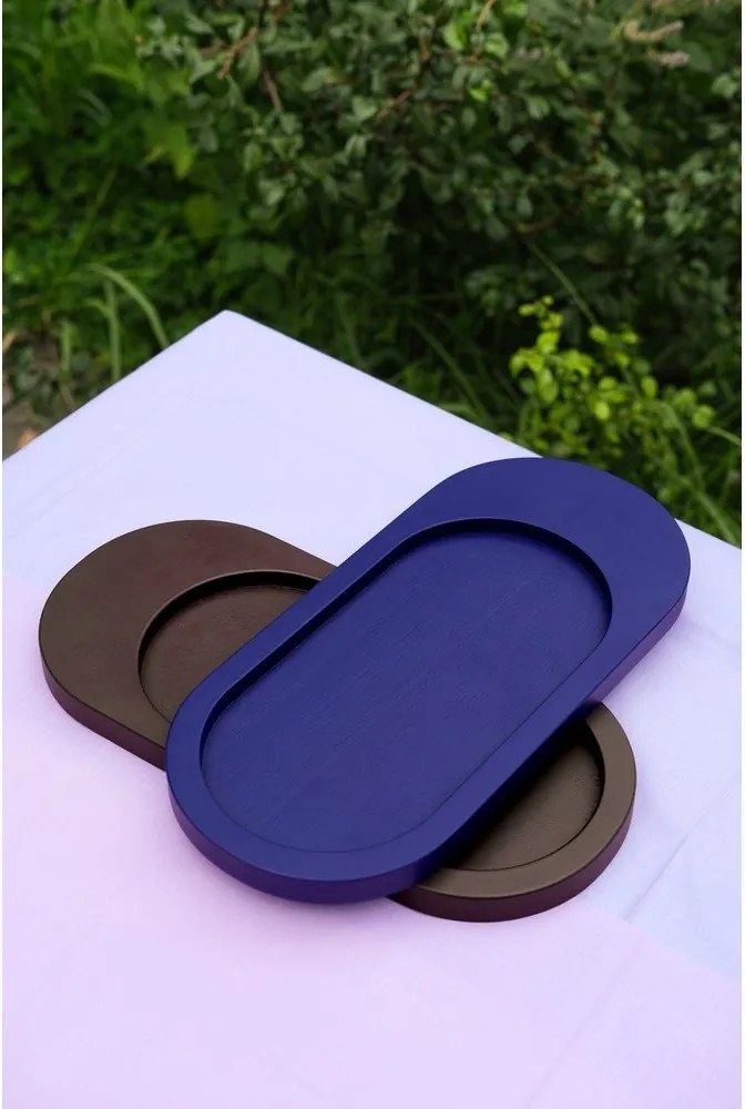 Tavă decorativă din lemn 15x32 cm Tenu – noo.ma