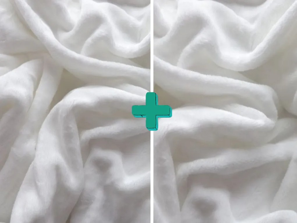 2x Cocolino microplus cu elastic SOFT 90x200 cm alb