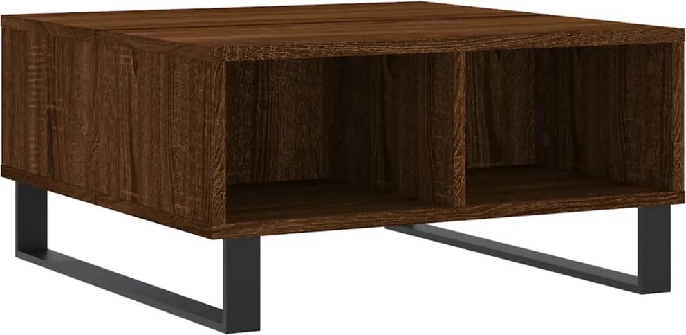 vidaXL Masă de cafea, stejar maro, 60x60x30 cm, lemn compozit