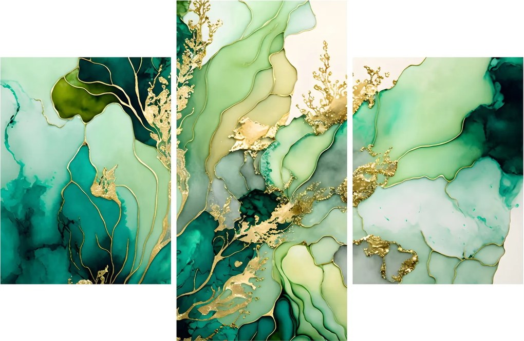 Tablou - Abstractizare verde (90x60 cm)