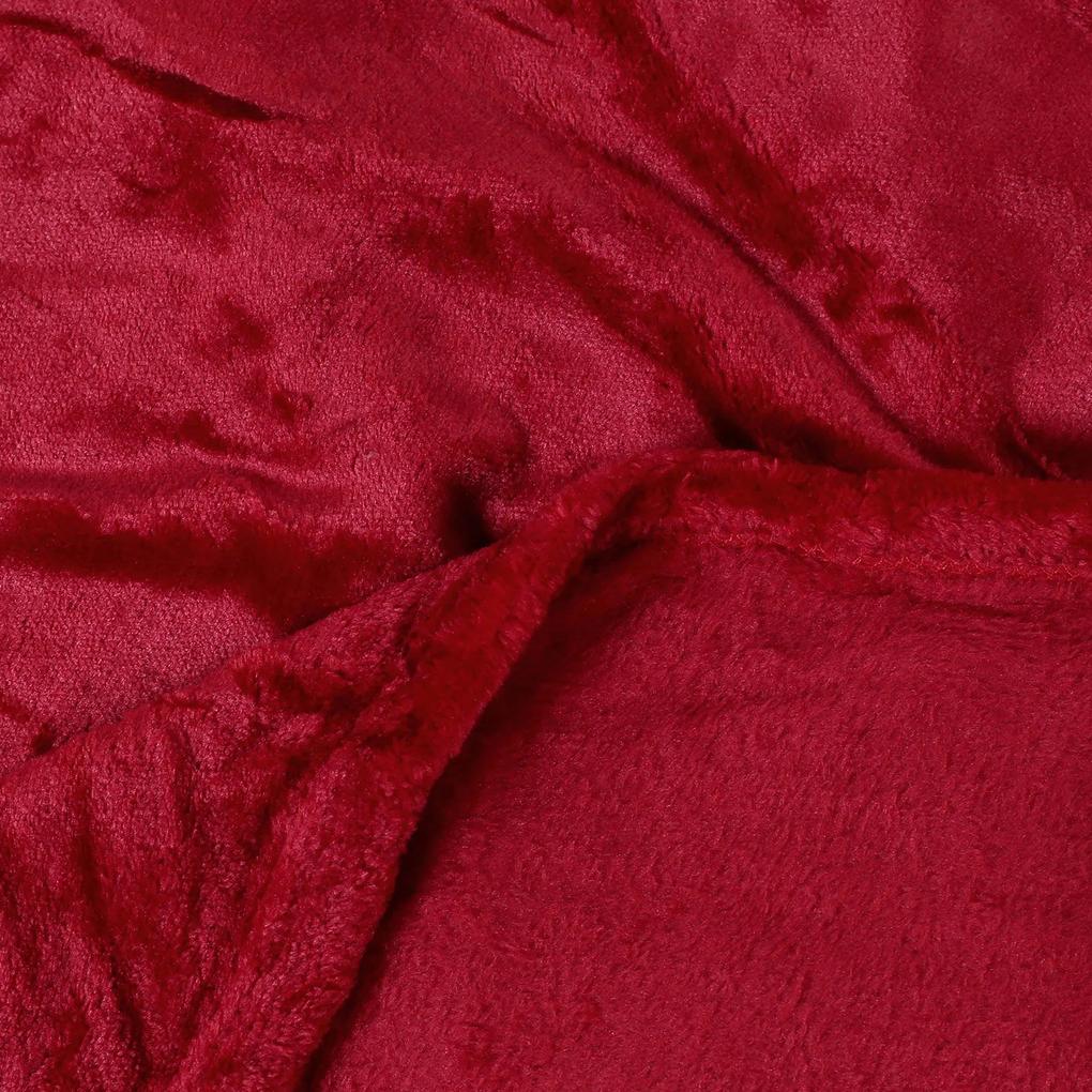 Goldea pătură din microfibră de calitate - roșu închis 150 x 200 cm