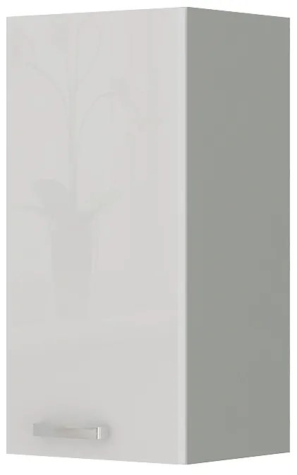 Dulap superior de bucătărie Brunea 30 G-72 1F (gri + alb lucios). 1024997