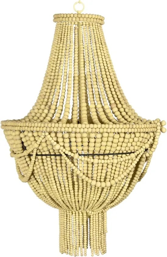Lustră suspendată din metal, galben, cu 50 de sfere, 73 x 50 cm, „Clamecy”
