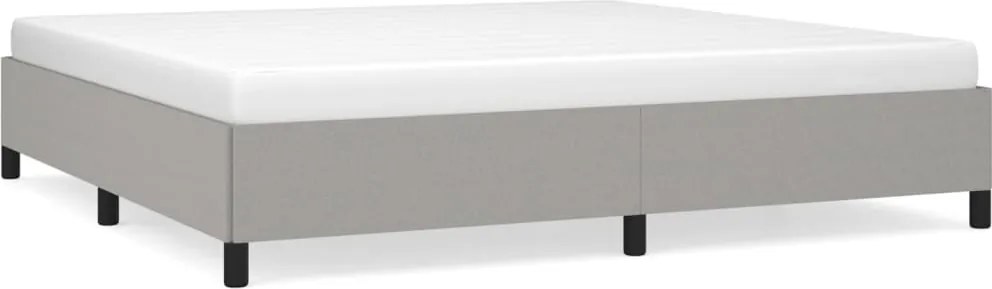 vidaXL Cadru de pat fără saltea, gri deschis, 200x200 cm, textil