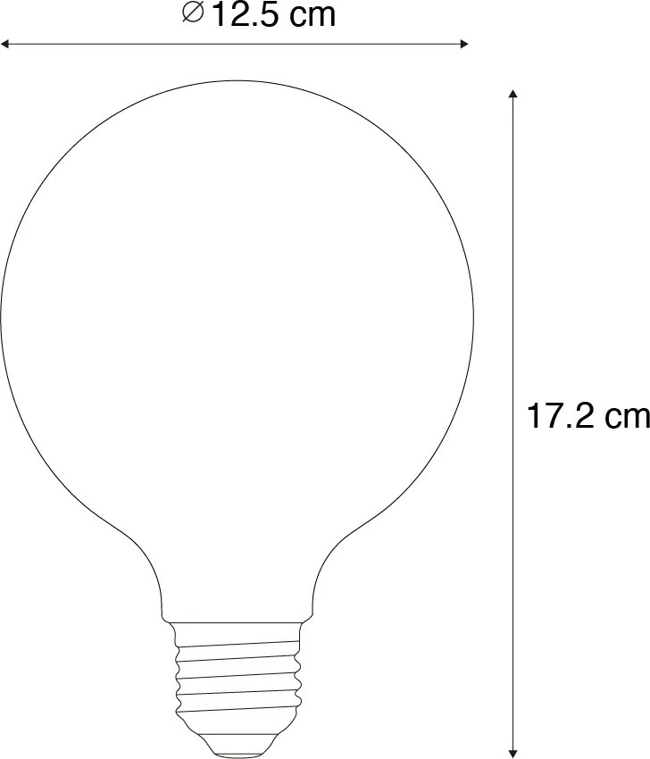 Becuri LED inteligente E27 reglabile G125 mat 7W 806lm 2700-6500K